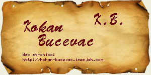 Kokan Bučevac vizit kartica